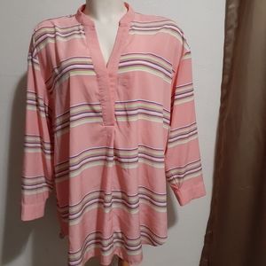 Light Pink with stripes women's Gap blouse